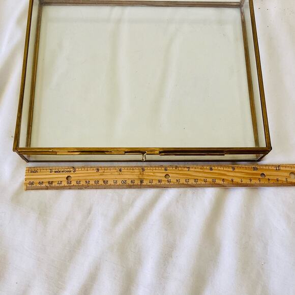 Brass Rim Rectangular Glass Tray - Picture 4 of 5